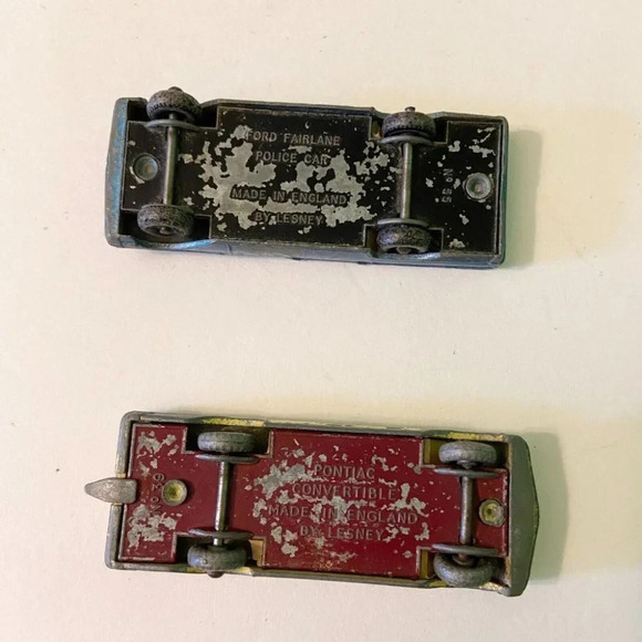 Vintage Lesney Ford Fairline Police Car and Pontiac Convertible  Diecast Toys - Picture 3 of 12